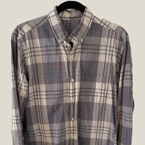 SALE S J CREW LIGHT WEIGHT PURPLE PLAID WOVEN SHIRT